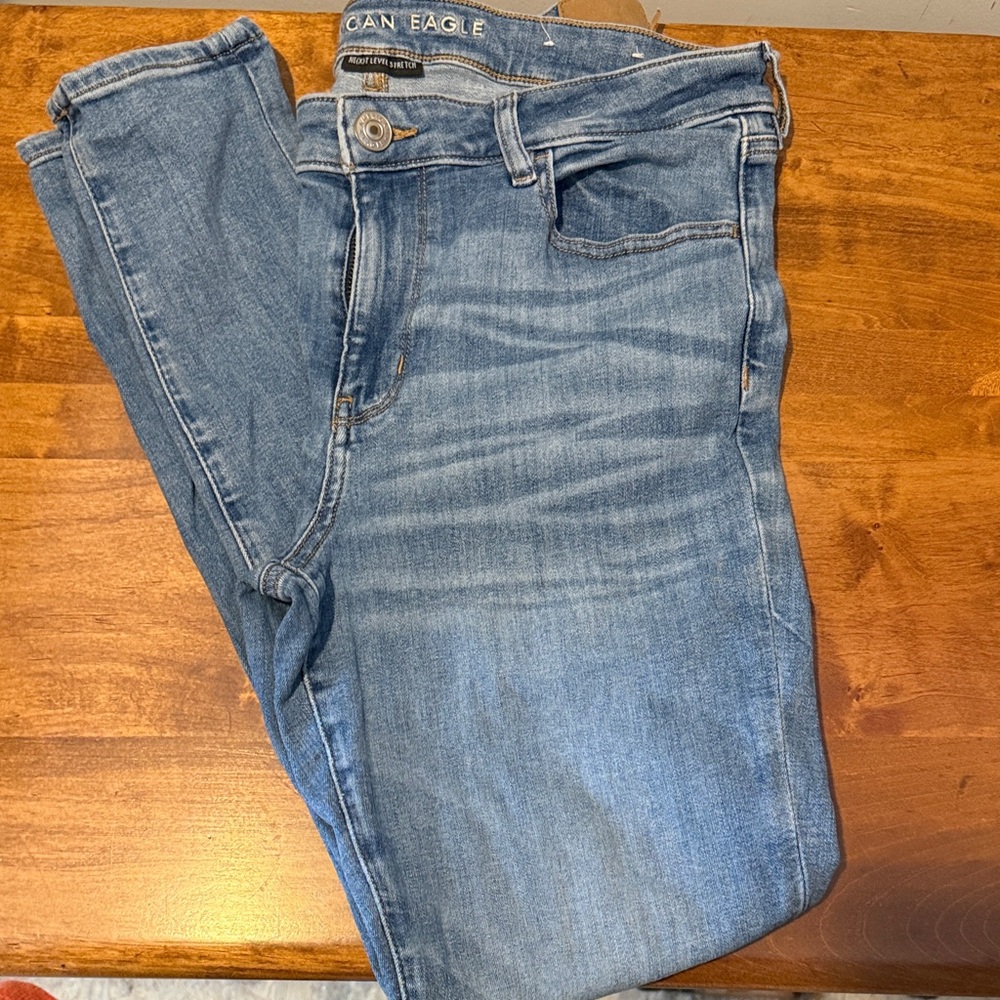 American Eagle Outfitters Women's Light Blue Skinny Jeans